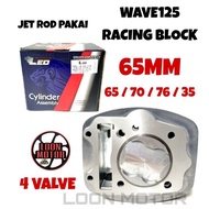 WAVE125 RACING BLOCK 4 VALVE PISTON 65MM - LEO THAILAND