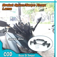 PUTIH Xmax Mirror Bracket Xmax Serpo Bracket Plus R25 GMA Nemo Mirror Bracket White Glass