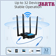 JKRTK Industrial Grade 4G Wireless Router 300Mbps 4G Broadband Wireless Router with SIM Card Slot Firewall Protection EU/US Plug HRTWR