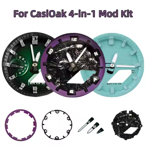 CasiOak 4-in-1 Mod kit for Casio G-shock GA2100 ga2110 GA-B2100 Watch Scale Ring Index dial surface 