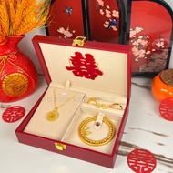Fake Jewelry Set for Wedding, Imitation Engagement Display, Fake Three Gold Set, Wedding Fake Gold S