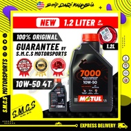 [100%SIRIM & QR] MOTUL 10W50 7000 1.2L 4T Fully Synthetic Engine Oil Minyak Hitam H-TECH Y15 Y16 EX5