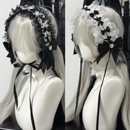 Lolita Lace Bow Dark Hair Accessories Lace Headwear Gothic Accessories