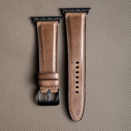 Apple Watch Band of Horween leather Chromexcel in Natural color (MTO)