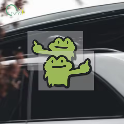 Funny bicycle stickers with middle finger frog personalized decoration for road bike and mountain bi