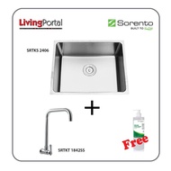 SORENTO SRTKS2406 Undermount S/Steel Kitchen Sink + Sink Tap - SRTKS 2406 + SRTKT1842SS