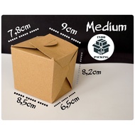 Medium Laminated Food Pail 290gsm 290 gsm Takeaway Lunch Box/ Kraft Paper Rice Box/ Rice Box/