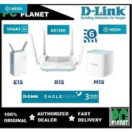 D-Link Eagle Pro AI AX1500 Smart Wireless WiFi 6 Mesh (R15+M15+E15 Form Mesh) Gigabit Router for Uni