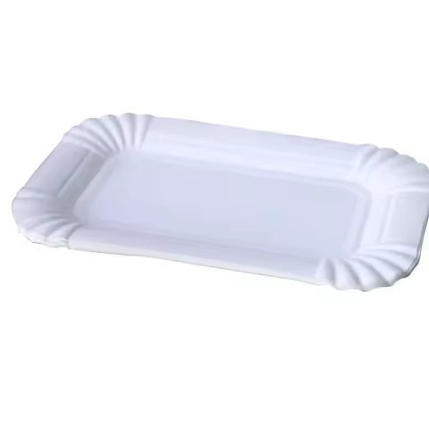 100pcs Barbecue Paper Plates Disposable Cake Plates Lightweight Uncoated Microwave Safe Recyclable F