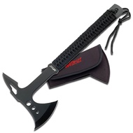 MTech USA MT-AXE8 Camping Axe, Black Stainless Steel, Cord Wrapped Handle, 15-Inch Overall