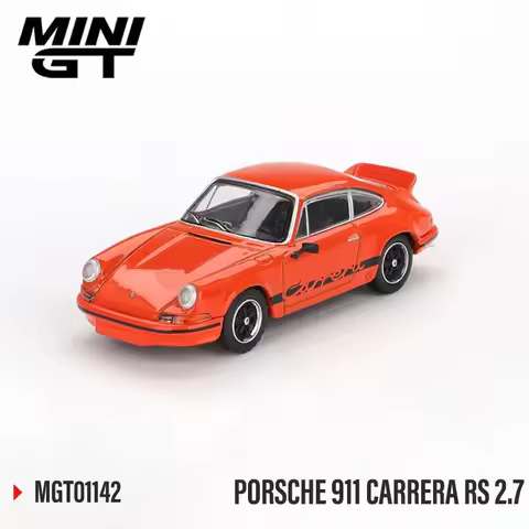 MINI GT 1:64 MGT01142-CH Porsche 911 Carrera RS 2.7 Tangerine with Black Livery Alloy Die Cast Car M