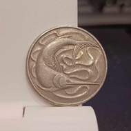 Original Old Singapore SGD 20 Cents Dollar Coins Year 1980