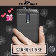 Oppo A91 A92 Reno 3 Elegance Rugged Carbon Fiber Phone Case