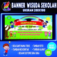 Spanduk Banner Wisuda/ Banner Wisuda TK/ Spanduk Wisuda TK PAUD KOBER SD /Banner perpisahan Bisa COD