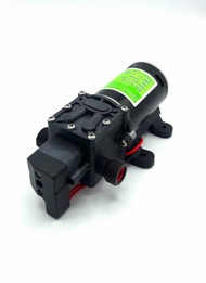 ปั๊มน้ำ12V ปั๊มน้ำ12โวลต์ ปั๊มพ่นยา12V 11 บาร์ 160PSI GREEN-08 แบบเกลียวนอก4หุน ( Pressure switch )