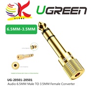 UGREEN UG-20503-20503  6.35MM MALE JACK TO 3.5MM FEMALE JACK AUDIO CONVERTER ADAPTER 6.35MM TO 3.5MM