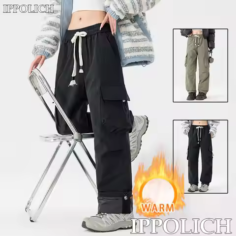Trouser Winter Unisex Down Pants Waterproof Oil-proof Anti-fouling Warmth Casual Sport Feather Pants