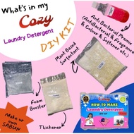 Cozy Laundry Detergent DIY KIT (15 - 16 LITRE) 4 in 1 Formula / Make your pen Sabun