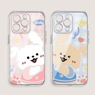 Couple dog Transparent shell Phone Case for Redmi 12C 13C 14C 4G 12 5G 13 10 9 8 8A 9A 10A 9C 9T A1 