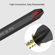 EN | MY: Phillips Slotted Hex Impact Screwdriver Bit 8mm Shank, 36mm/80mm, S2 Steel, Magnetic Cross 