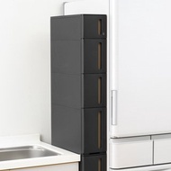 日本squ+ Storanti日製17面寬抽屜式隙縫收納櫃附輪(1S+2M+1L)