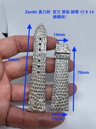 Zenith 真力時  官方 原裝 錶帶 17 X 14   蜥蜴皮/  94mm x 70mm