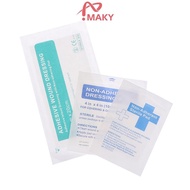 FSSG 10Pcs Cotton Waterproof Gauze Pad Non-adherent Pad First Aid Kit Wound Dressing Tapes Sterile  