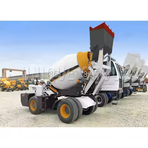 Self Loading Mobile Concrete Mixer Machine 1.2m3 Automatic Mobile Self Loading Concrete Mixer Truck