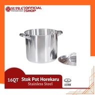 HOREKARU SUPRA PAN Stainless Steel 16 Qt Stock Pot