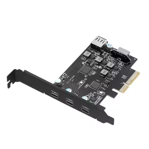 High Speed PCIe TO 7/5/4 PortS USB3.2 Gen2 Card Adapter with USB-C Type-C Type-E 19Pin Header Expans