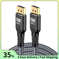 16K Displayport 2.1 Video Audio Cable 8K@120Hz 4K@240Hz 80Gbps HDR Cable for Laptop TV Projector Gam
