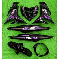 COVER SET Y15 V1 V2 MXKING PURPLE NEW COVER FULL BLACK