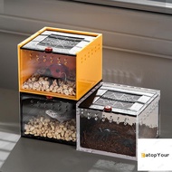 EatopYour Pet Spider Box Reptile Crawling Pet Feeding Lizard Silkworm Baby Scorpion Beetle Insect Pe