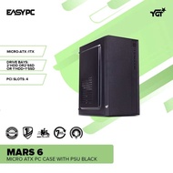 YGT Easypc [Unk] 6 / Mars 7 Micro ATX Case Gamit Ang PSU Black Casing Para Sa Desktop PC