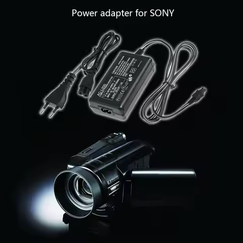 Camera Charger Adapter with LED Indicator Power Adapter Camcorder Charger for Sony AC-L200 L25B DSLR