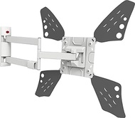 Barkan Long White TV Wall Mount 13-80 Inch Swivelling/Tilting/Full Motion Flat & Curved TV Bracket H