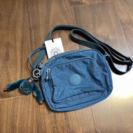 Kipling 斜背小包 全新吊牌未拆 藍綠色