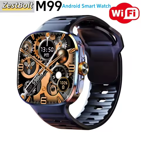 5G Celluler Version M99 Smartwatch Android Smart Watch With 190° Rotating Camera NFC Compass IP67 Wa