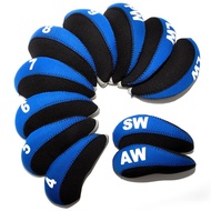11pcs Golf Iron Head Covers Set, Neoprene Club Protectors, Iron & Club Covers