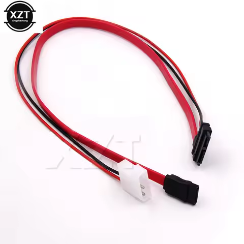 PZ 1PCS Slimline SATA Power Cables to Molex Slim SATA 13 pin(7P+6P) to 7pin + Power cable1 for SATA 