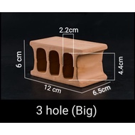 Pleco Cave/Breeding Cave/Hiding Cave/Aquarium Fish Tank Decoration/3 Hole Big