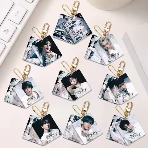 SKZOO New Specialty Acrylic Pendant Keychain Stray Kids Same Style Double sided Star Backpack Hanger