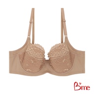 Bme เสื้อชั้นในมีโครง Level 1 ฟองบางรุ่นME1C68 สีดำ สีโอวัลติน(ลูกไม้ลายGerbera)