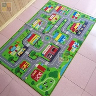 OUTING - 交通安全教育 可用於Tomica Lego 玩具車 兒童地墊 地氈 訓練孩子專注 (淨地毯)