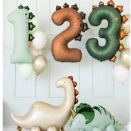 Ready Stock Same Day Shipping {Extra Large 42 inch No. 1~3 Dinosaur Digital Balloon} Birthday Balloo