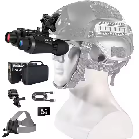 4K Head-Mounted Night Vision Goggles Binoculars NV8300, Infrared NVG W/Manual Focus, 8X Digital Zoom