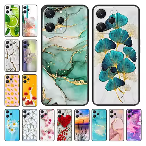 For Redmi 12 Case For Xiaomi Redmi 12 Cover 6.79" Marble Tiger Fundas Cases For Redmi 12 4G redmi12 
