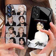Stray Kids Hyunjin 02 Glass Phone Case For Samsung Galaxy S24 Ultra S23 Fe S22 Plus S21 S20 S10 S9 C