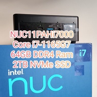 Intel NUC NUC11PAHi7000, Core i7-1165G7, 64GB Ram, 2TB NVMe SSD, 正版 Windows 11 Pro