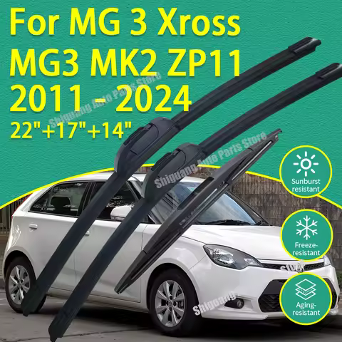 Front Rear Silicone Coating Wipers for MG 3 Xross MG3 MK2 ZP11 2011 - 2024 Car Wiper Windshield Wind